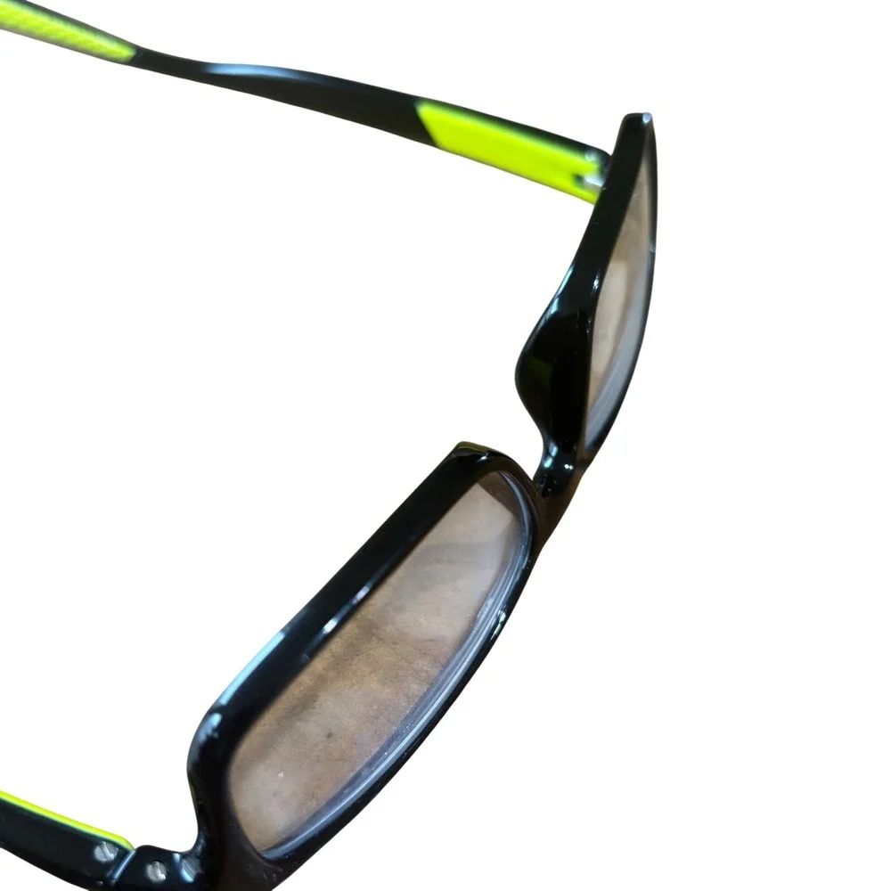 Nike 5534 Kids Eyeglasses Frames Black Volt Green Rectangular 48-15-130‎ 015
